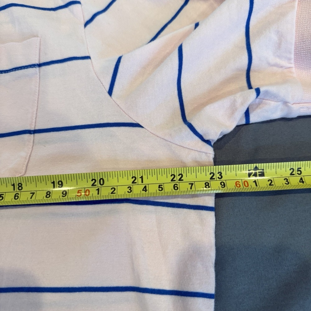 Criquet Polo Shirt Pima Soft Men's XL Pink Striped Lightweight Pocket 4 Button - Picture 5 of 5
